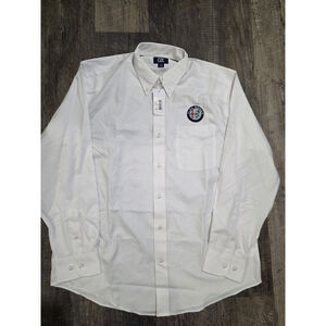 Cutter and Buck Alfa Romeo White Dress Shirt Size Large NWT